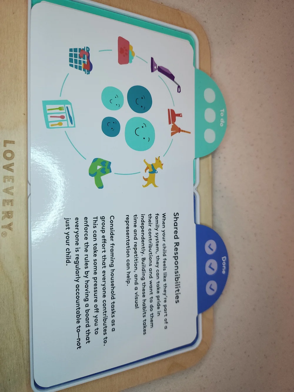 Lovevery Daily Helper Board - Magnetic Routine Chart (From The Connector Set)